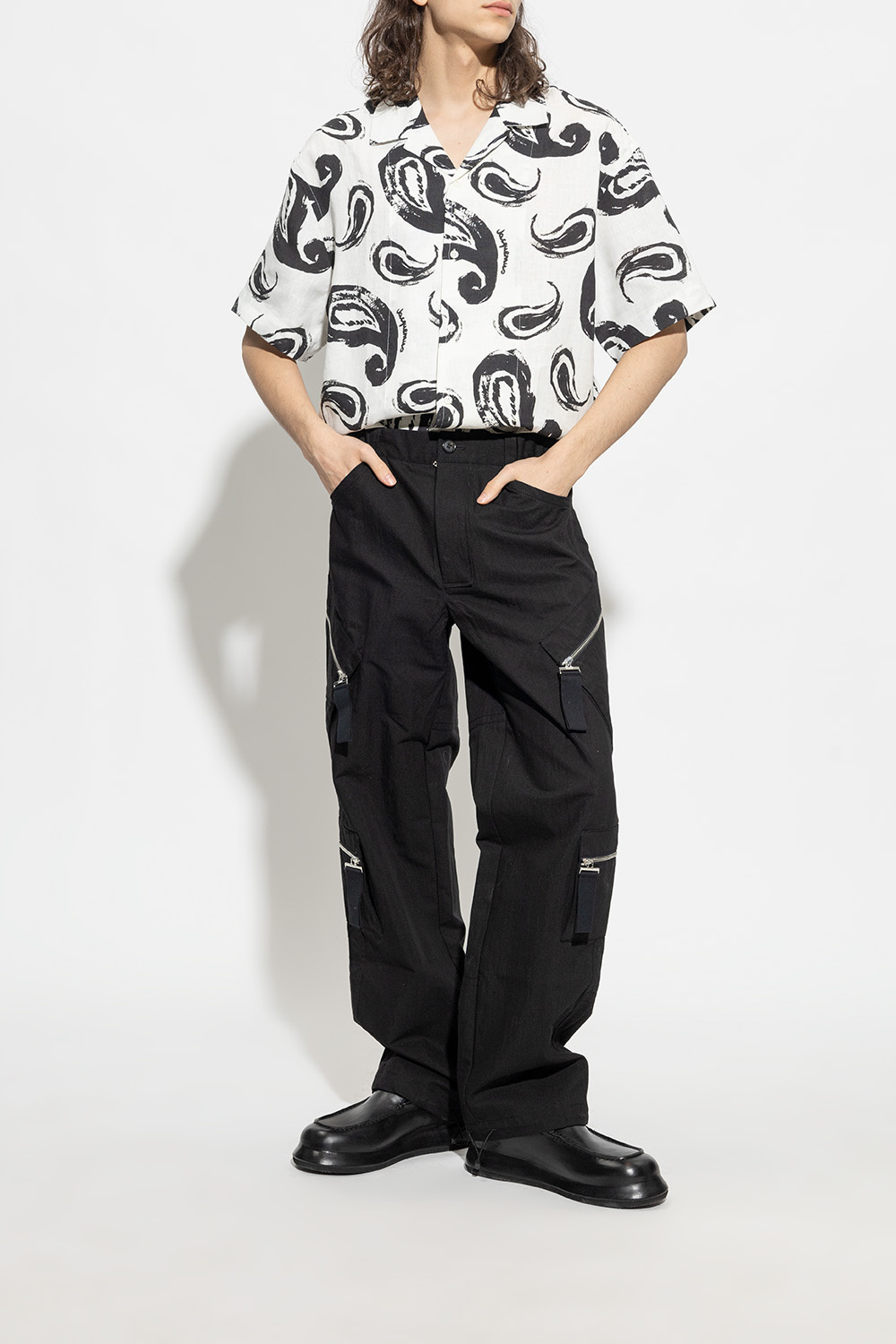 SchaferandweinerShops Bermuda - Black 'Bricciola' leather